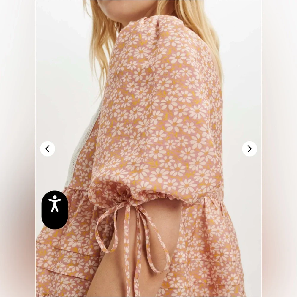 Maje NWT Printed lace braid dress Size 40 (US size Large) - Picture 6 of 16